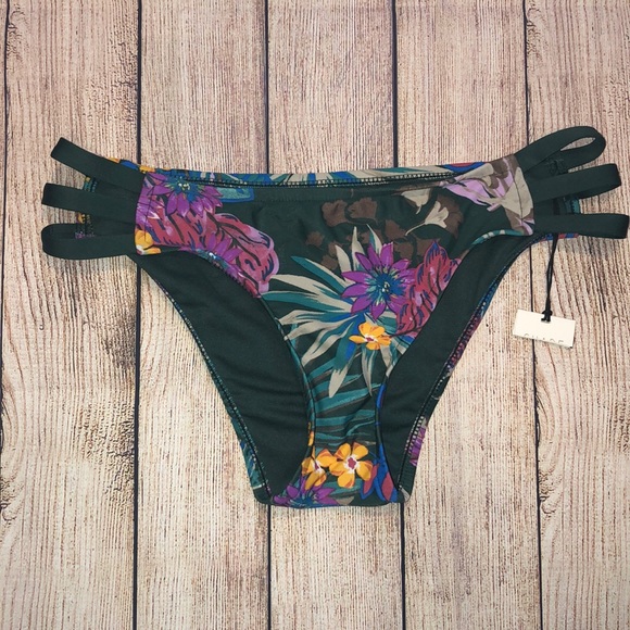 Shade & Shore Other - Shade & Shores Green Floral Bikini Bottoms